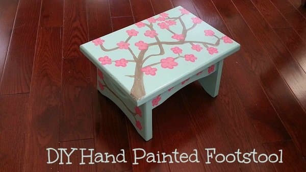 DIY Footstool, Hand Painted