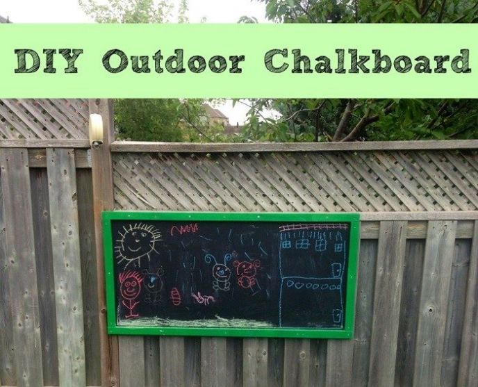 Outdoor DIY Chalkboard
