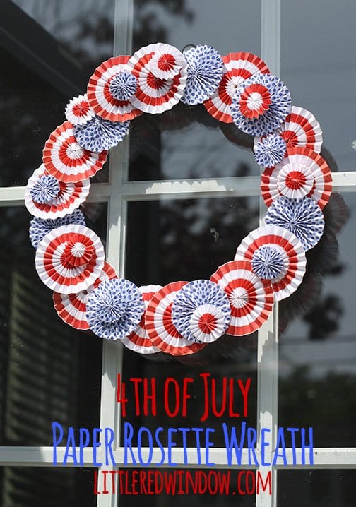 4th of July Rosette Door Wreath