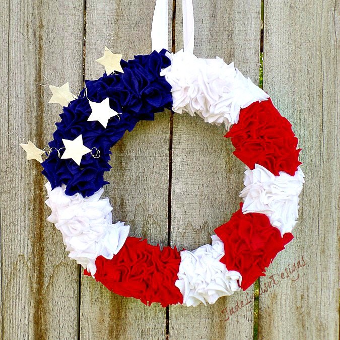 DIY Patriotic Door Wreath