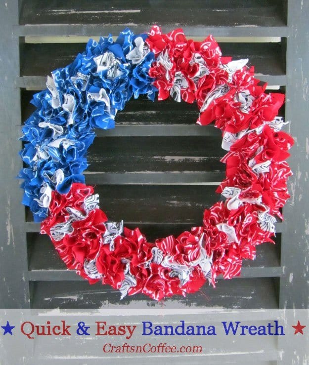 DIY Patriotic Bandanna Wreath