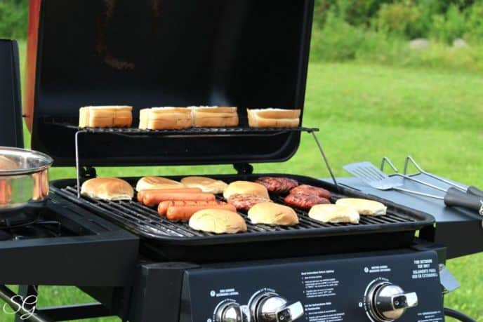 Barbecue Hot Dogs and Hamburgers