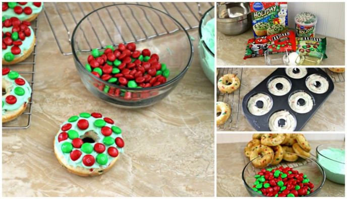 How to Make Holiday Cake Donuts Holiday Wreath Cake Donut Recipe