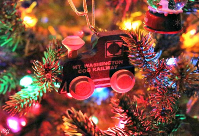 Deck The Halls Christmas Party, Mt. Washington Cog Railway Christmas Ornament
