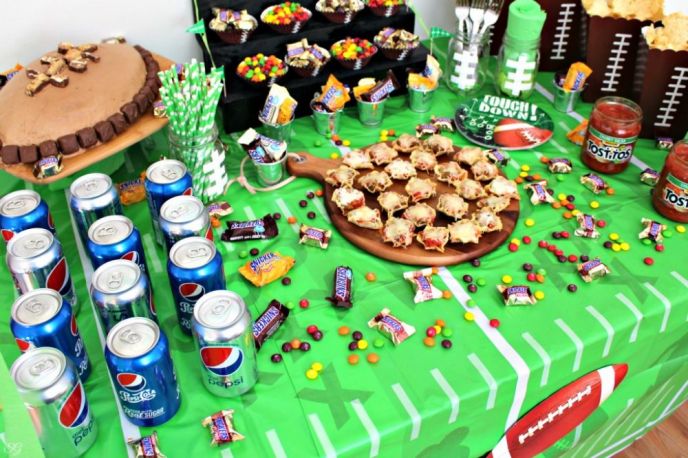 Best Game Day Kickoff Party Starters Decorative Football Table Cloth