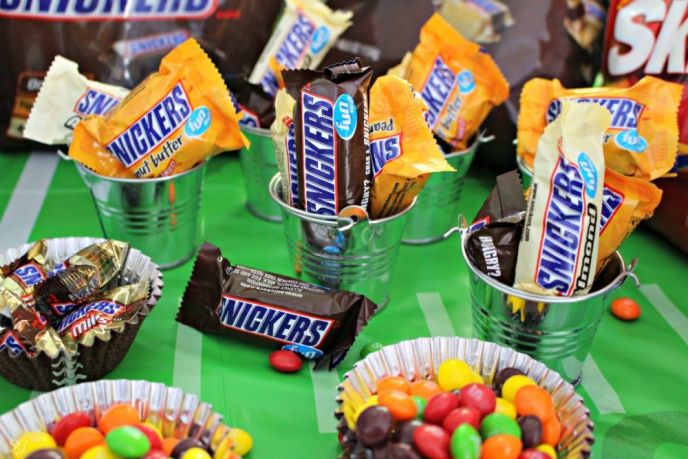Best Game Day Kickoff Party Starters SNICKERS Snack Cup Idea
