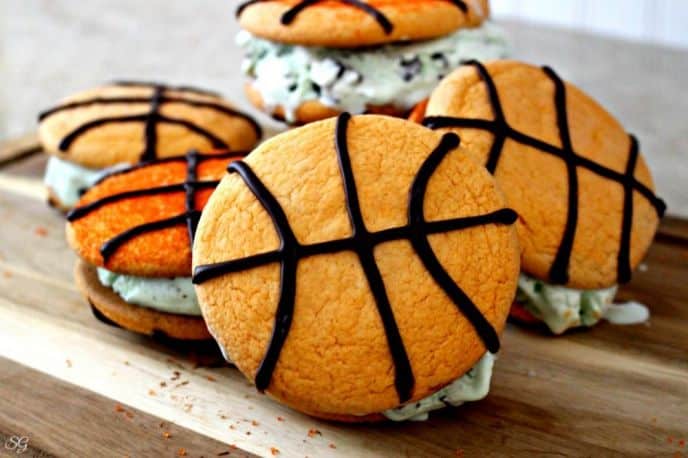 Basketball Ice Cream Cookies Recipe