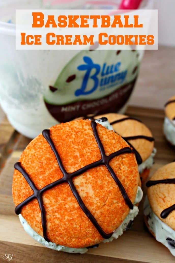 Basketball Ice Cream Cookies Dessert Recipe