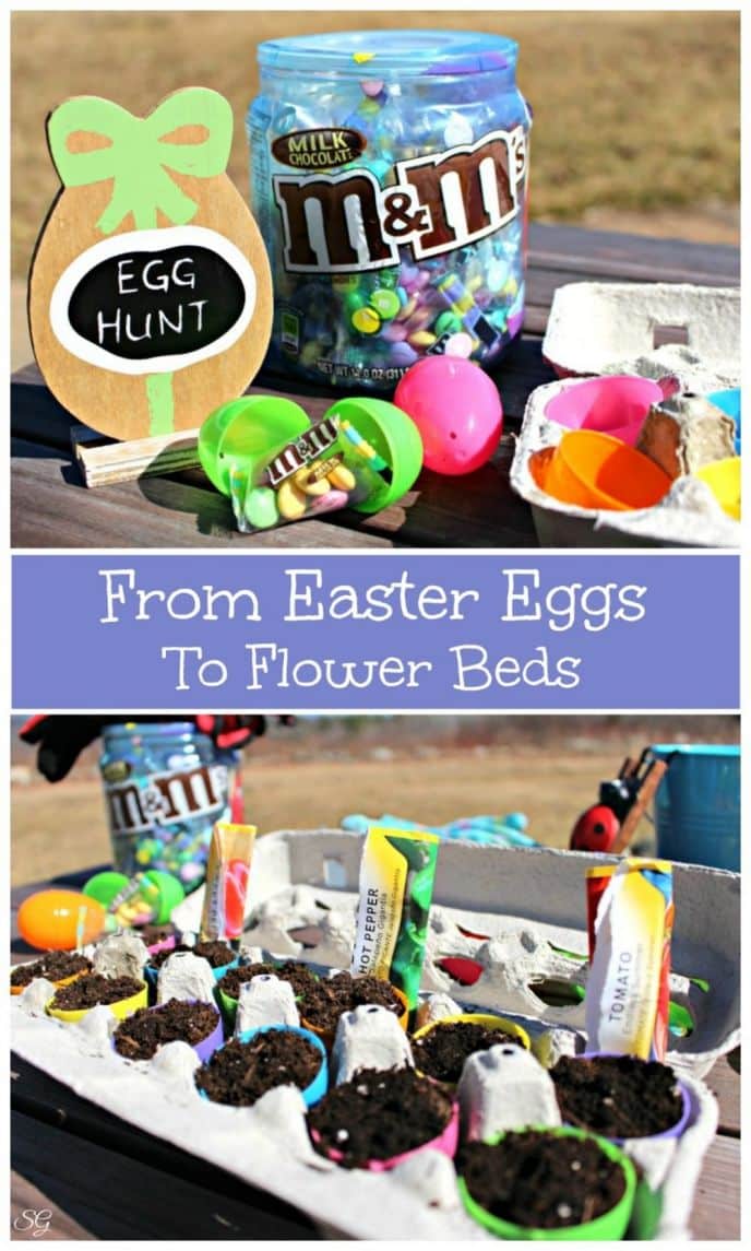 From Easter Eggs to Flower Beds, Reusing Plastic Easter Eggs
