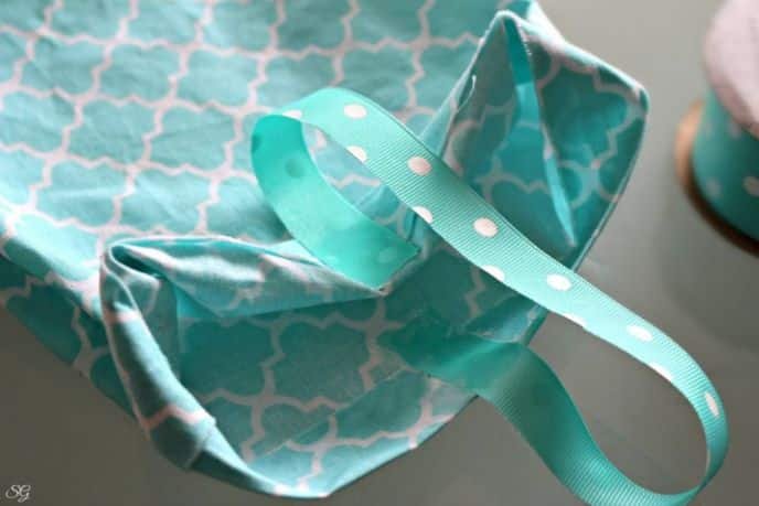 Handmade Cloth Shopping Grocery Bag Holder - Drawstring Storage Dispenser - Animal Print