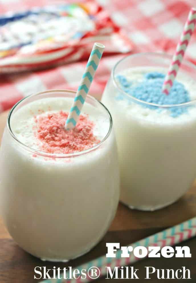 Frozen Skittles Milk Punch Dessert Recipe