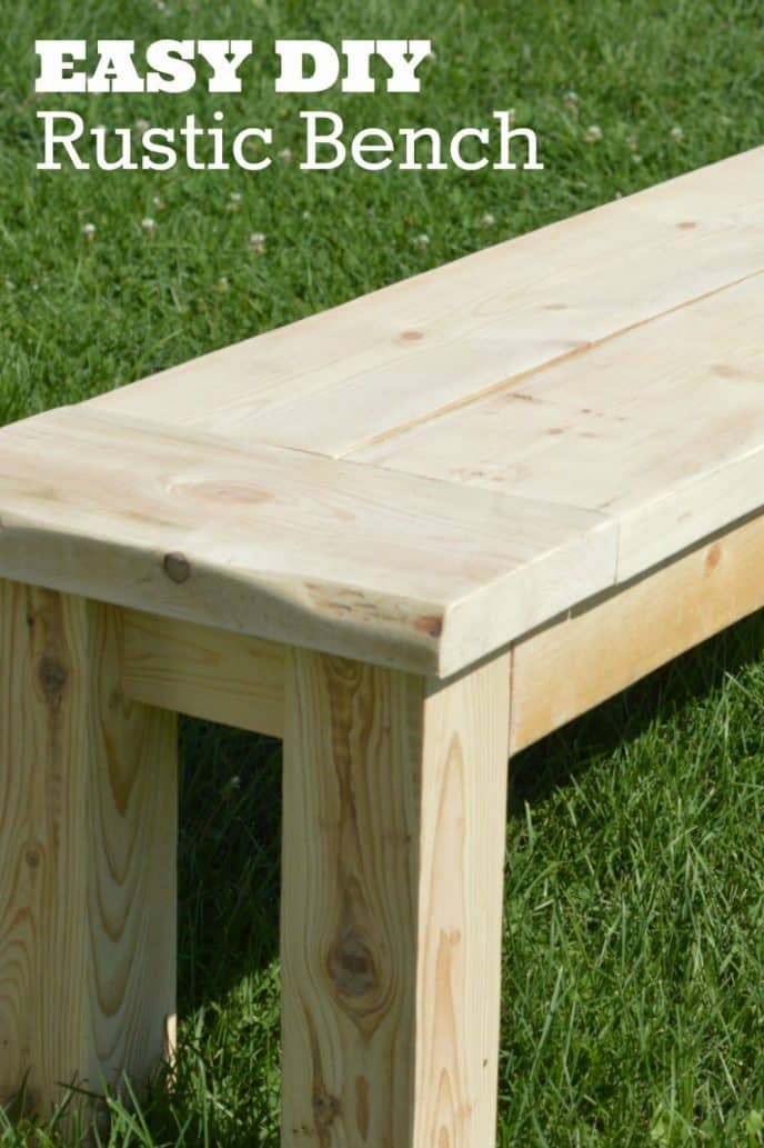 Rustic DIY Seating Bench for Home Decor, DIY Rustic Bench 