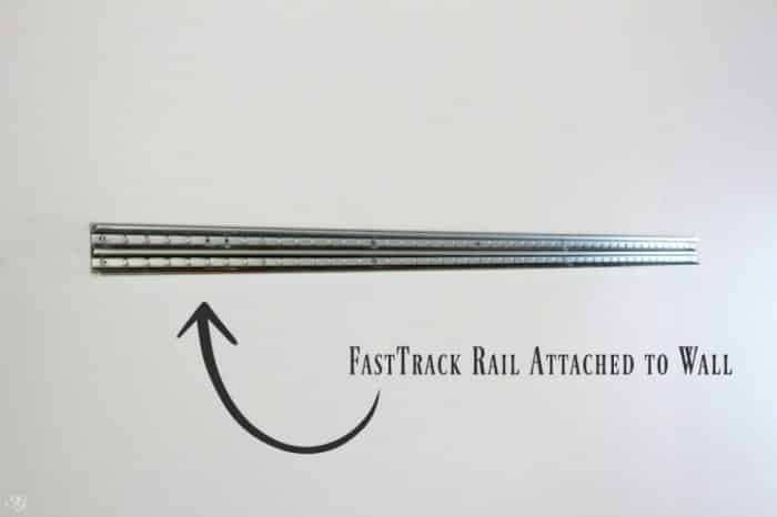Garage FastTrack Organization Attaching FastTrack Rails to the Wall