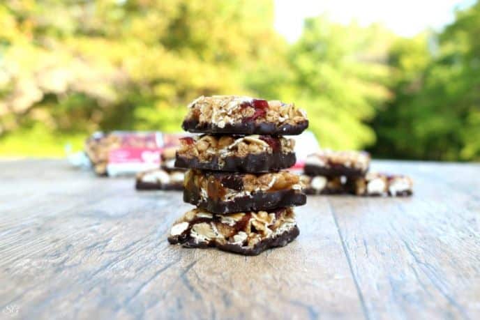 The goodnessknows® cranberry chocolate snack sqaures