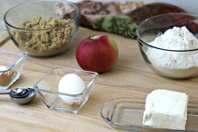 Ingredients for Apple Cinnamon Homemade Cookies