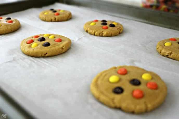 Pumpkin Cookies with M&M's Baking Bits