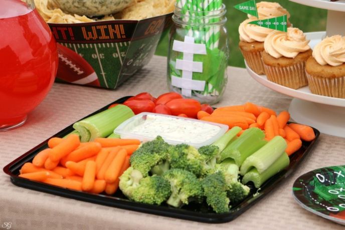 Vegetable Platter for Football Party