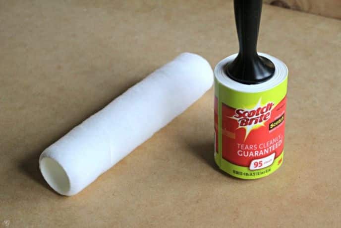 Lint roll your paint rollers before painting to remove fibers and hairs