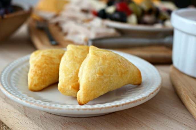 Crescent Roll Ham and Cheese Dipper Sandwiches