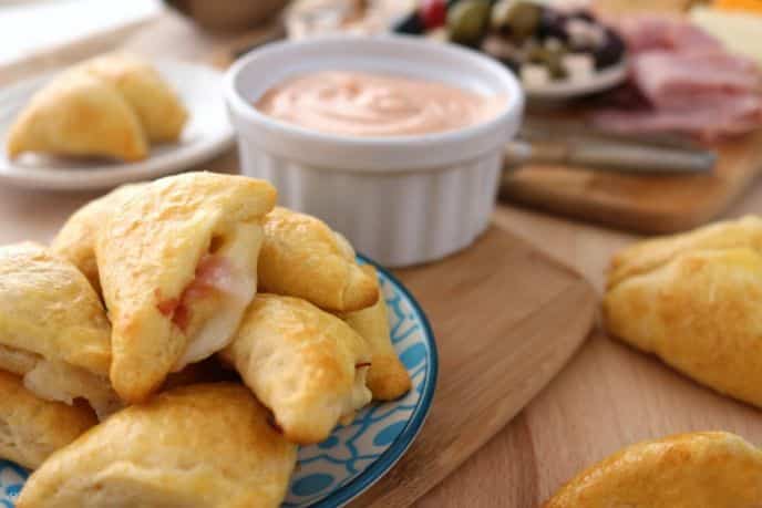 Ham and Cheese Crescent Dippers with Dip