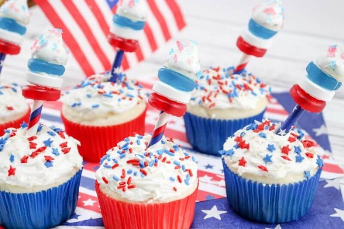 4th of July Firework Cupcakes