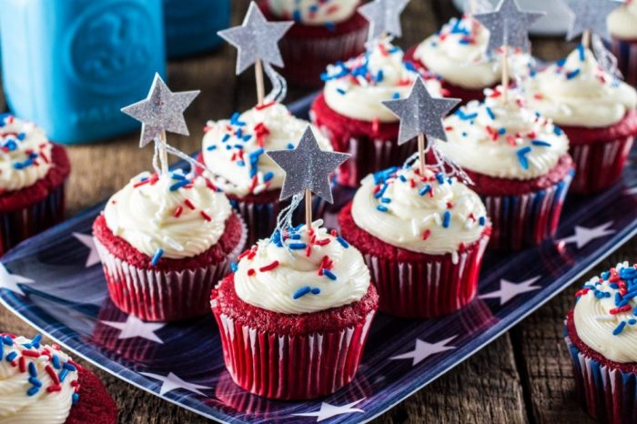 Red Velvet Patriotic Cupcakes