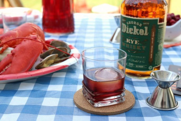 Rock Lobster Drink Recipe with Raspberry Liqueur and Whiskey