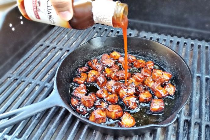 Skillet on the grill mongolian bbq sauce