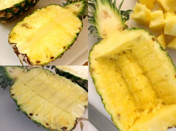 Cutting a Pineapple Boat, learn how to cut a pineapple boat with these 4 easy steps