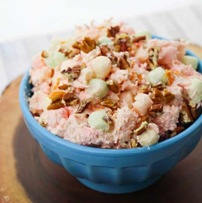 Ambrosia Salad Recipe! A recipe for family gatherings, BBQ, Valentine's Day etc... It's a perfect all around salad to share at parties!