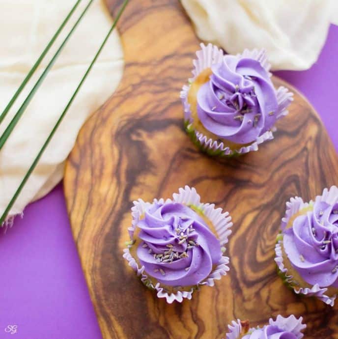 Mother's Day Cupcake Recipe with Purple Frosting