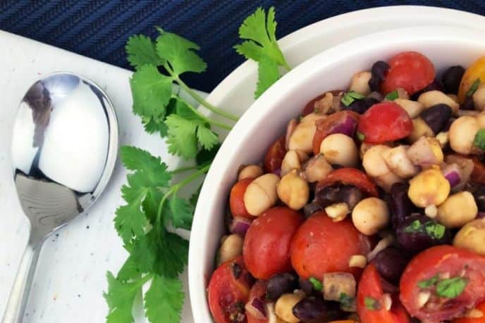 Easy Four Bean Salad, Four Bean Salad Recipe for Summer BBQs or Holiday Parties