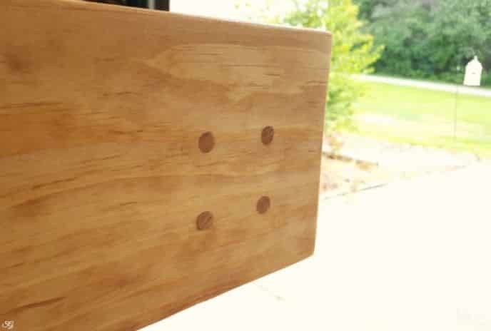 How to Build a Wood Headboard - Queen Size, Wood plugs for finished look on headboard