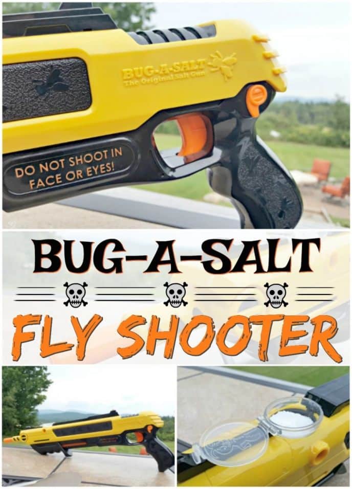Bug A Salt Gun - Fly Eliminator - My Favorite BBQ Tool!, Bug A Salt Fly Gun Shooter! Kill flies the fun way with this fly shooter that runs on salt! This will be your favorite new BBQ tool, or outdoor entertainment! It's a fun way to swat flies! #bugasalt #flyshooter #flyswatter #bbq #bbqtools