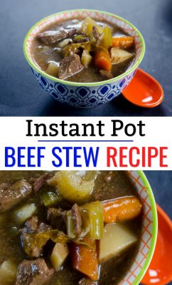 Instant Pot Beef Stew Recipe! Check out this delicious beef stew recipe that you can make in your instant pot! It's amazingly yummy and your family will love it! #instantpot #beefstew #recipe #recipes #easyrecipe #delish #yum #stew #carrots #celery #delicious #cooking #pressurecooker #instantpotrecipe #instantpotrecipes #food #foodie