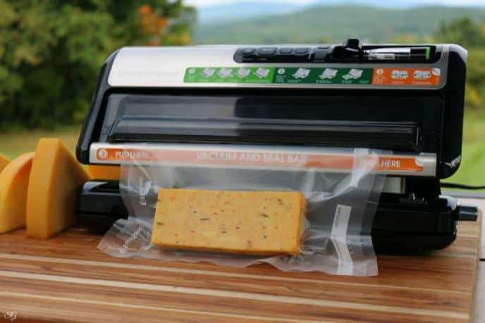 Smoked Cheese On A Grill - An Easy How To Tutorial!, Smoked cheese sealed in a vacuum sealer bag.