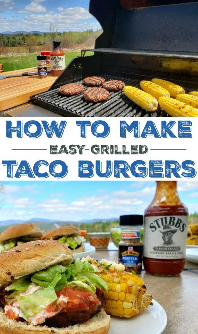 BBQ Taco Burgers - Taco Night Just Got A Whole Lot Better!, You've got to make these super easy grilled taco burgers for your next taco night! A quick dry rub with McCormick® Herbs and Spices and you're ready to go! Chow down everyone!