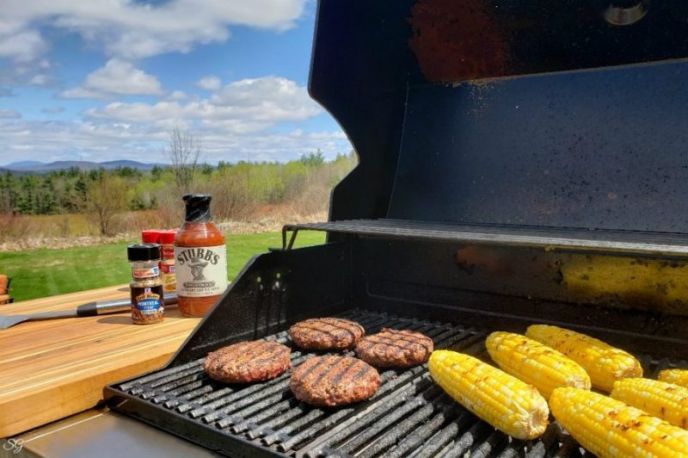 BBQ Taco Burgers - Taco Night Just Got A Whole Lot Better!, Grilled taco burgers with Mexican street corn.