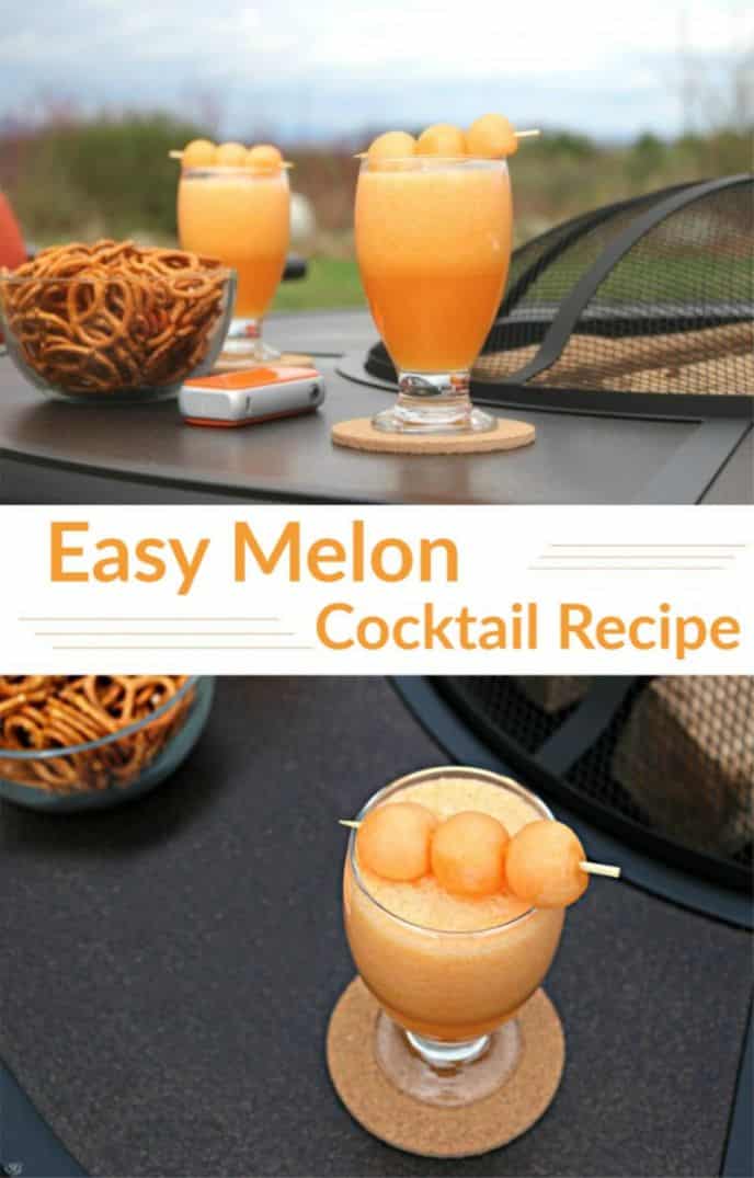 Easy Melon Cocktail Recipe, A delicious melon cocktail recipe with melon balls for garnish!