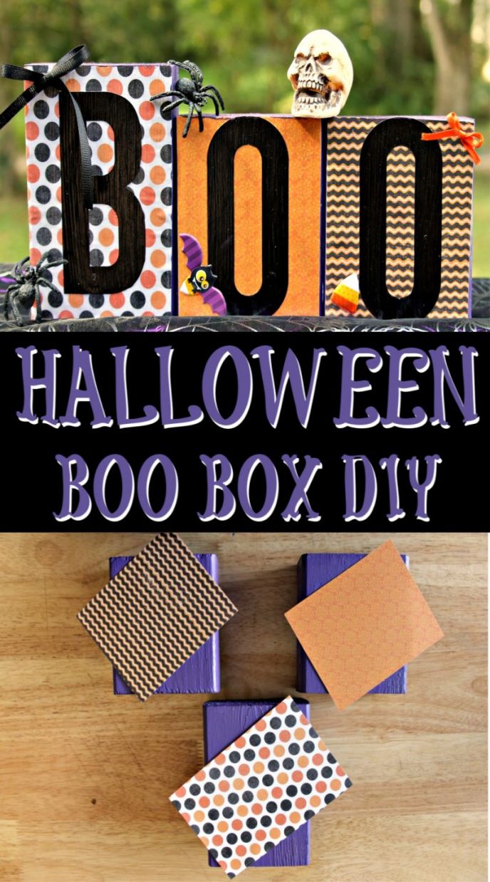 Halloween Boo Box Craft Decor Tutorial! #DIY #Halloween