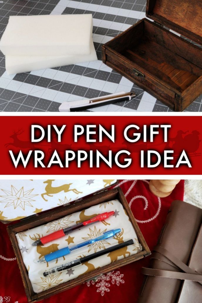 Pen Gift Wrapping Idea - Give The Gift of Writing, DIY Pen Holder Gift Box - Pen Gift Wrapping Idea #SeasonOfWriting