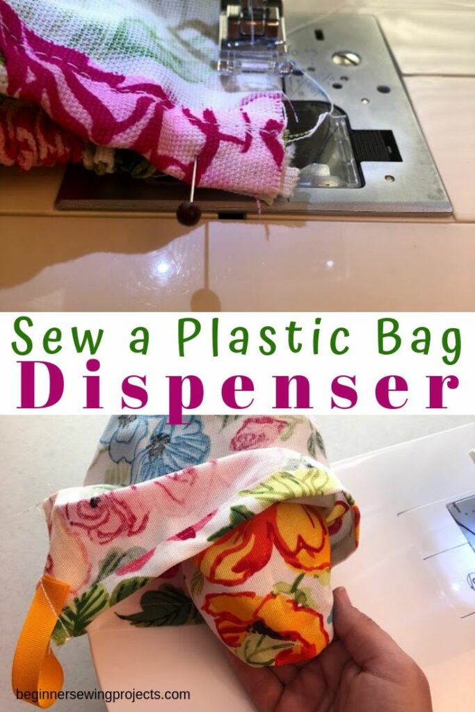 Plastic bag holder and dispenser sewing DIY project