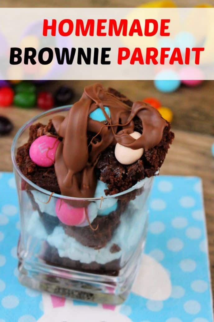 Homemade brownies with frosting recipe, Easter dessert parfaits