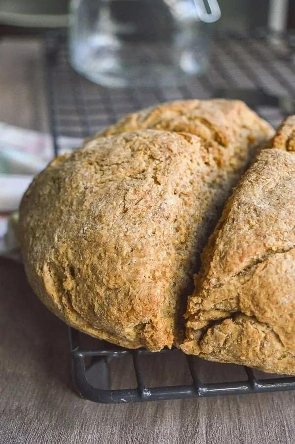 51+ No Yeast Bread Recipes, Easy vegan soda bread, cooling on a wire rack