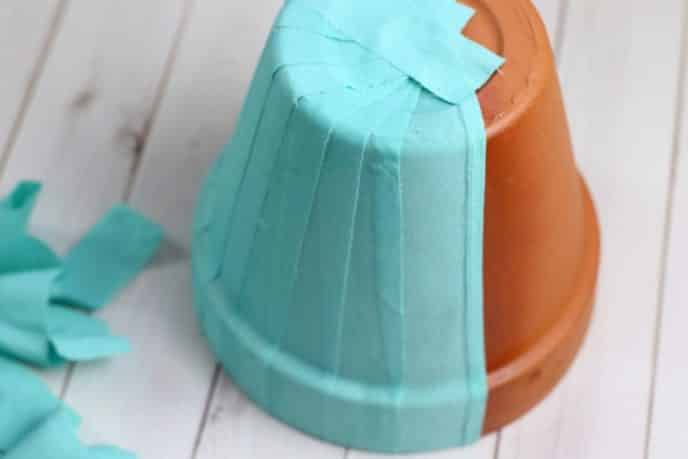 Mother's Day Gift from Kids, easy decoupage flower pot planter idea