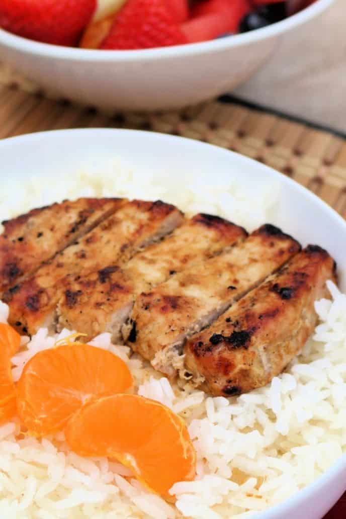 Grilled Curry Pork Chops, Easy pork chops recipe on the BBQ grill