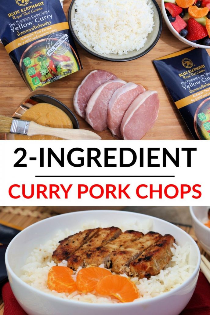 Grilled Curry Pork Chops Recipe. Grilling pork chops on the barbecue after being coated in curry sauce!