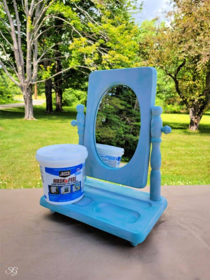 Painting A Mirror Frame Chalk painted mirror frame.