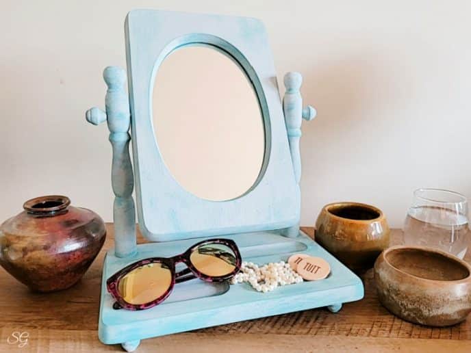 Painting A Mirror Frame Mirror frame freshly painted with chalk paint