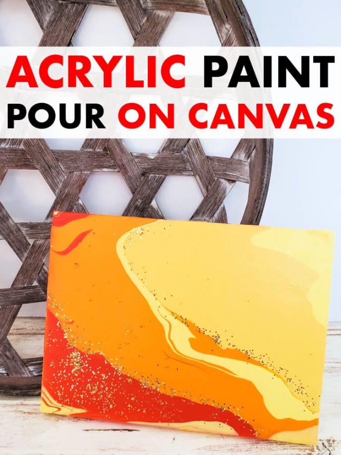 Acrylic Paint Pour Acrylic paint pour on canvas